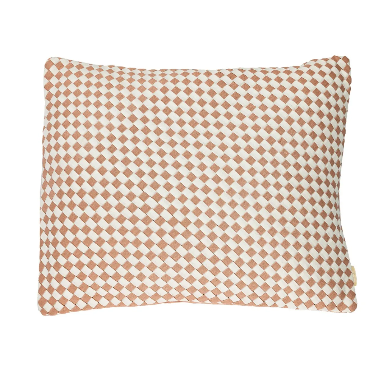 Kussen linnen Woven Duskypink/offwhite