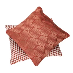 Kussen linnen Woven Mineralred/offwhite