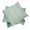 Kussen linnen Woven Seablue/offwhite