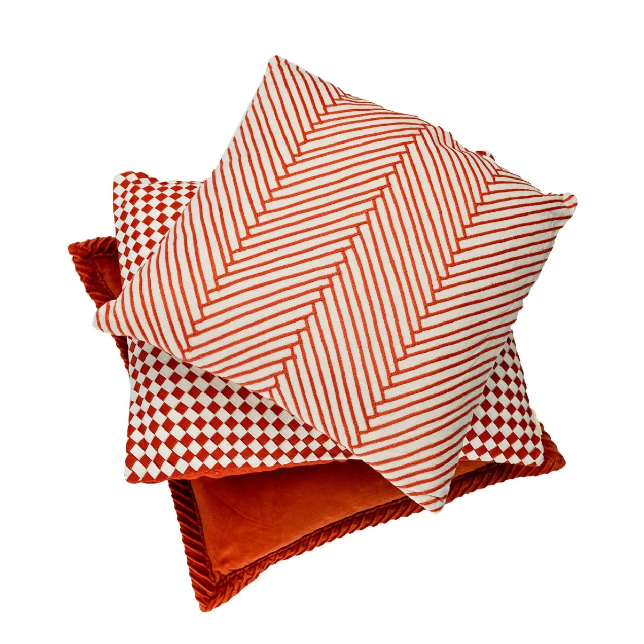 Kussen linnen Woven Terra/offwhite