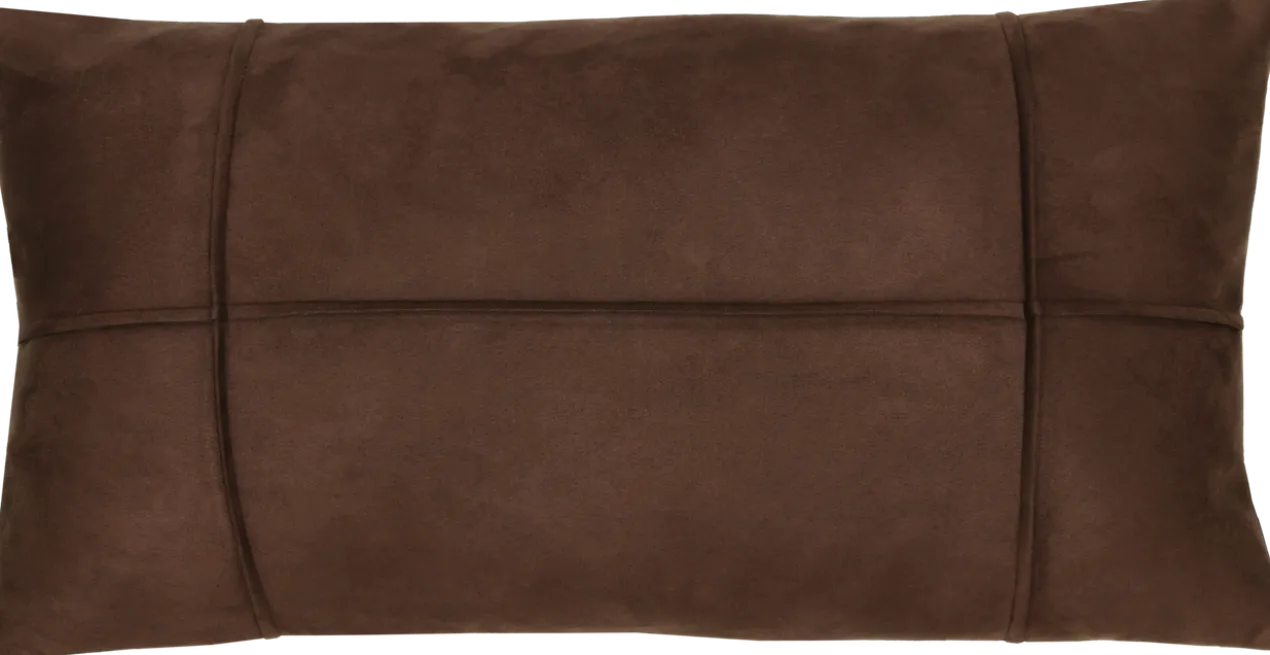 Kussen ruit suède d.choco 57x35cm