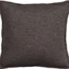 Kussen soft linnen zwart/bruin 48x48cm