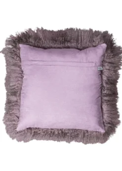 Kussen Tibetaans Schapenvacht 45x45 cm Paars