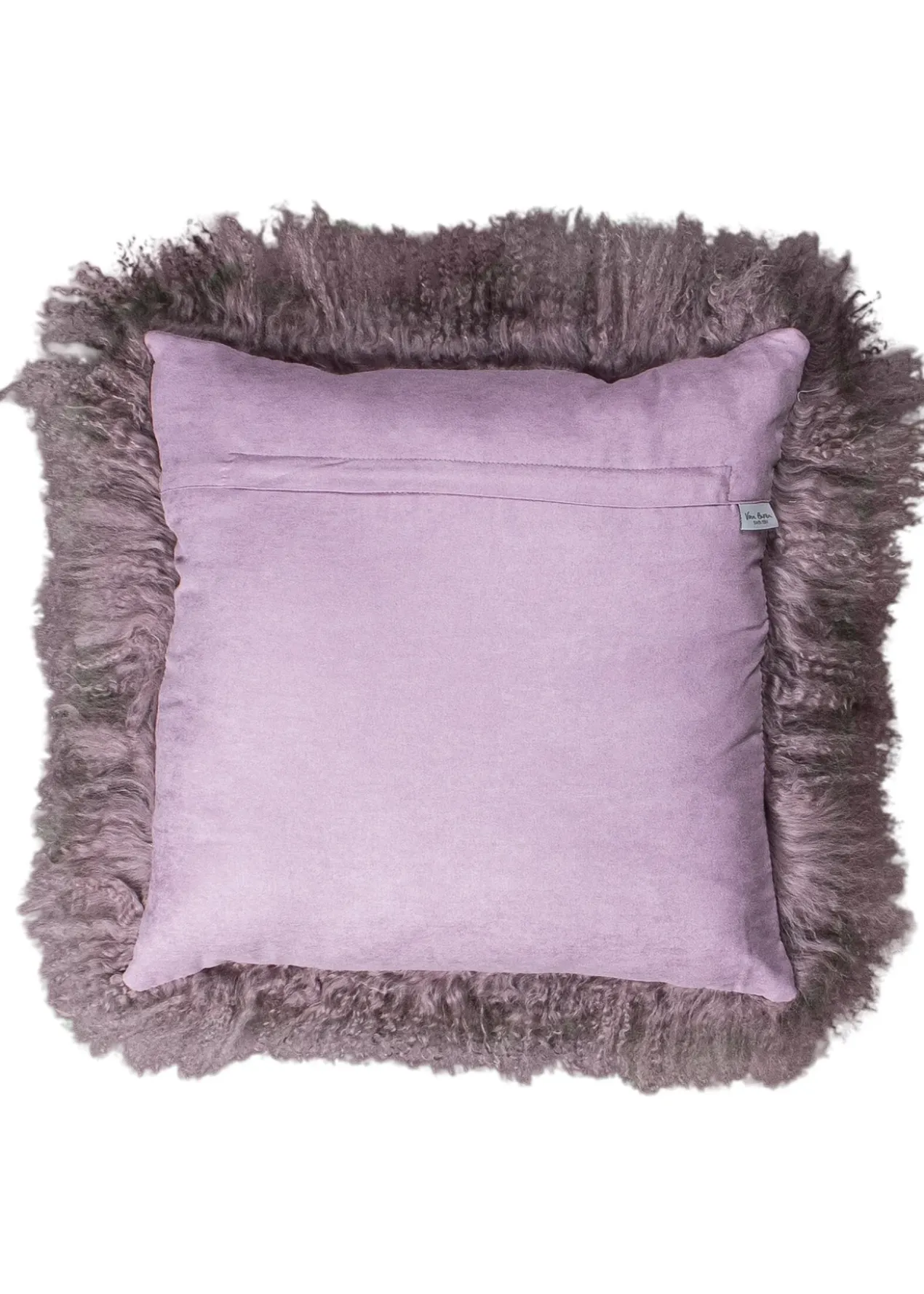 Kussen Tibetaans Schapenvacht 45x45 cm Paars