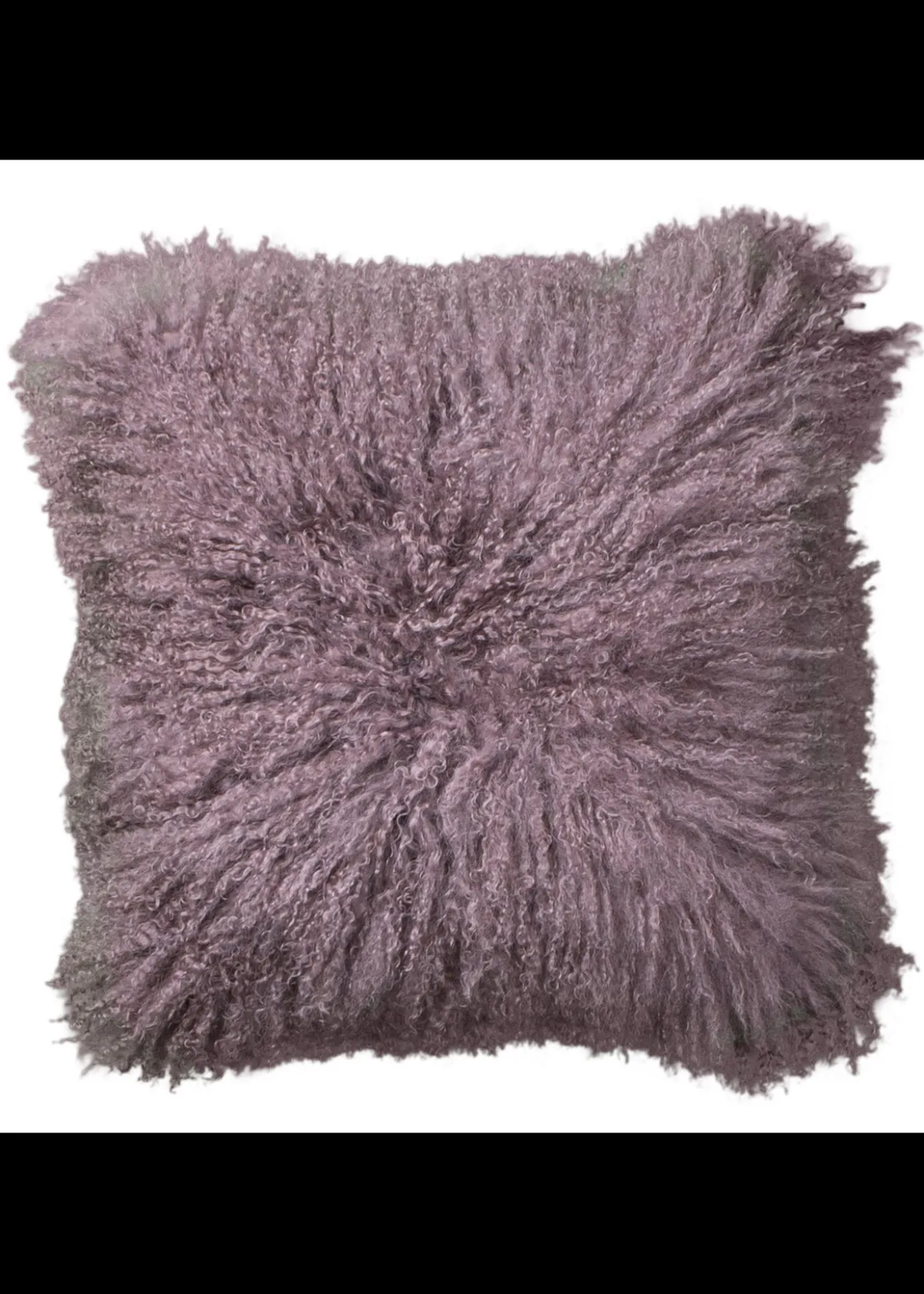 Kussen Tibetaans Schapenvacht 45x45 cm Paars