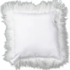 Kussen Tibetaans Schapenvacht 45x45 cm Wit