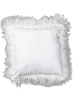 Kussen Tibetaans Schapenvacht 45x45 cm Wit