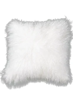 Kussen Tibetaans Schapenvacht 45x45 cm Wit