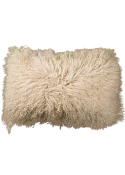 Kussen Tibetaans schapenvacht Camel 50x30 cm