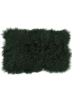 Kussen Tibetaans schapenvacht Groen 50x30 cm