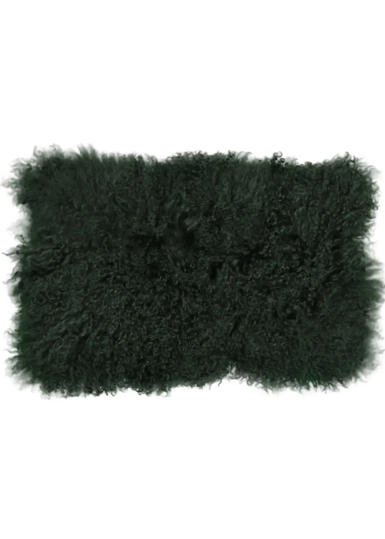 Kussen Tibetaans schapenvacht Groen 50x30 cm