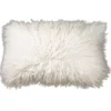 Kussen Tibetaans schapenvacht off-white 50x30 cm