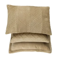 Kussen velours Grids Champagne