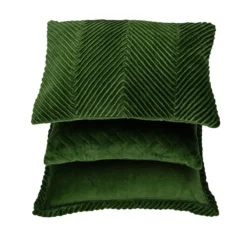 Kussen velours Grids forrestgreen
