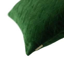Kussen velours Grids forrestgreen