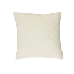 Kussen velours Grids offwhite