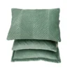 Kussen velours Grids seablue