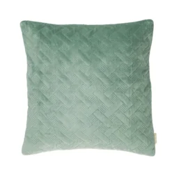 Kussen velours Grids seablue