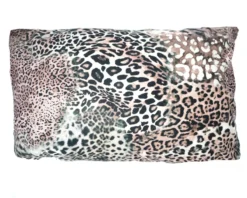 Kussen velvet panterprint 50 x 35 cm