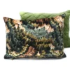 Kussen velvet pheasant 45 x 45 cm groen