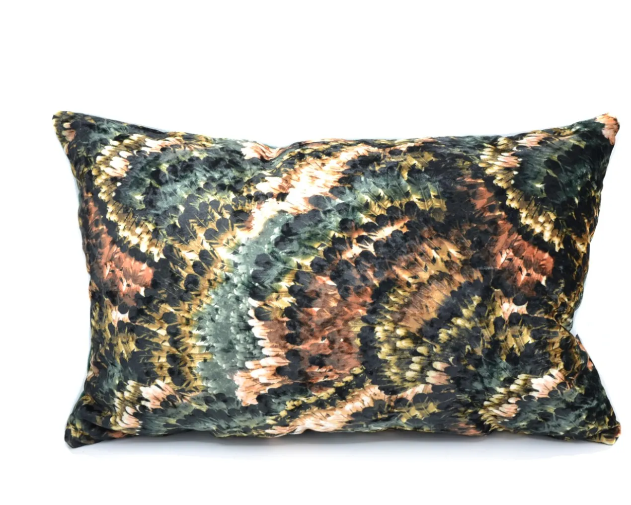 Kussen velvet pheasant 40 x 60 cm groen