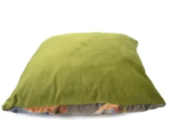 Kussen velvet wilde ganzen taupe 45 x 45 cm