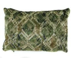 Kussen velvet wilde slangenhuid Kussen velvet slangenhuid 40 x 60 cm groen