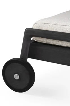 Kussen voor teak Jack adjustable lounger zwart - off white