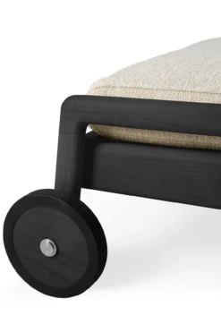 Kussen voor teak Jack adjustable lounger zwart - naturel