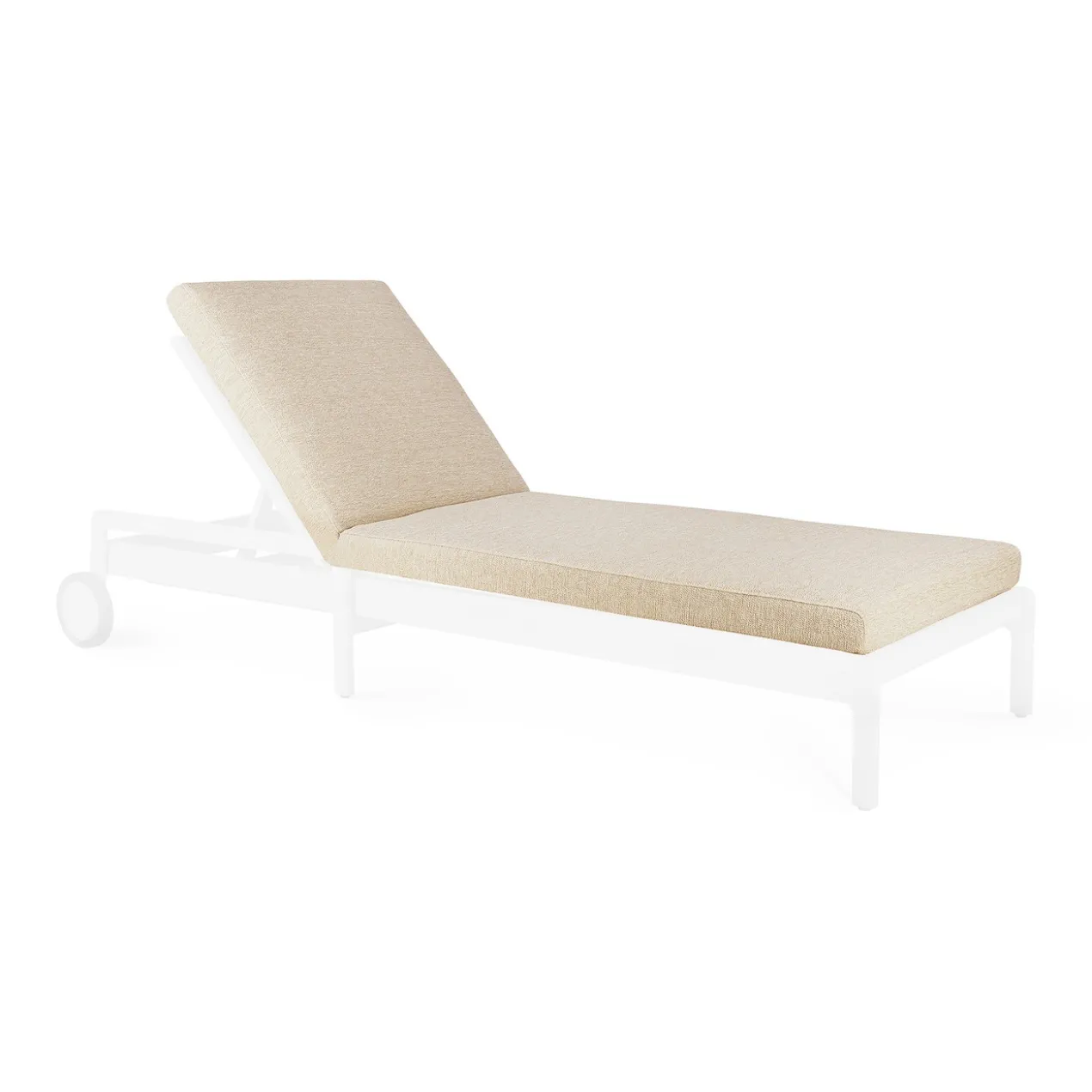 Kussen voor teak Jack adjustable lounger zwart - naturel