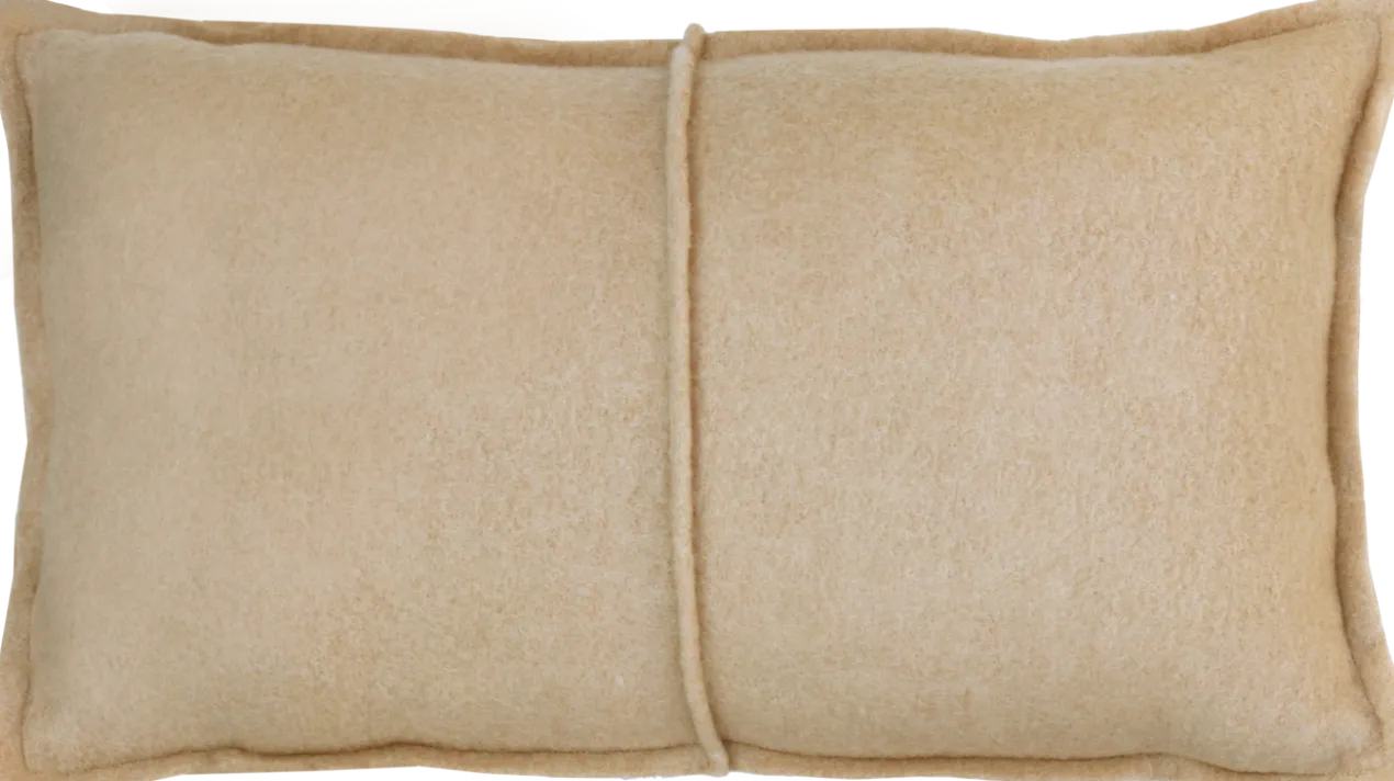 Kussen wol licht camel 40x60cm