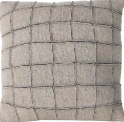 kussen wolvilt vlakjes l.grijs 55x55cm