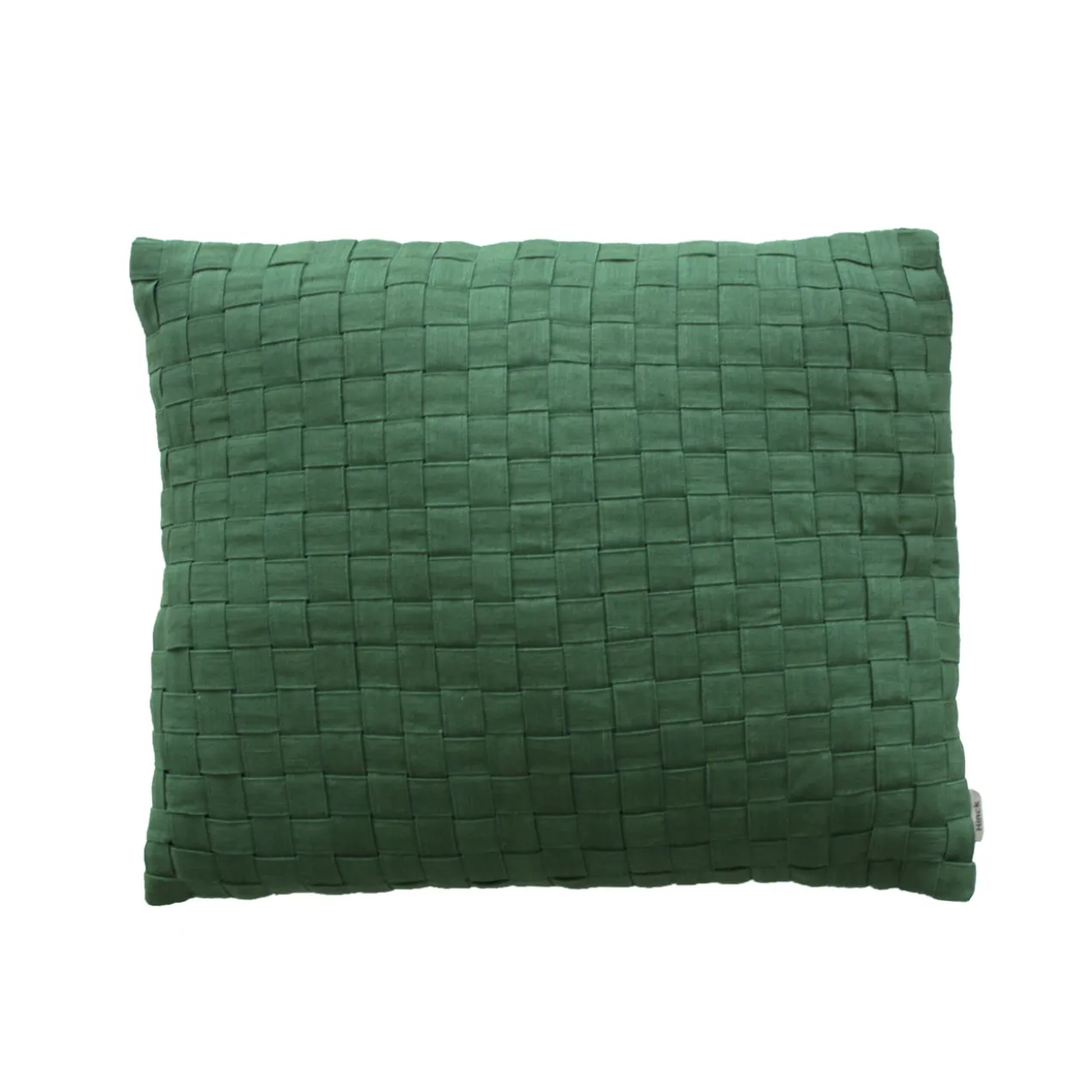 Kussen Woven linnen forrestgreen