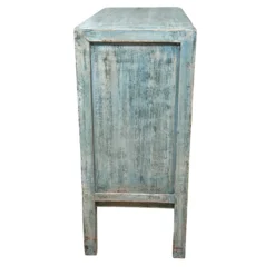 Ladekast blauw 3la 2deur uniek