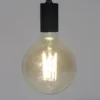 Lamp D - LED lichtbron filament Bol Ø12,5 Smokey Grey