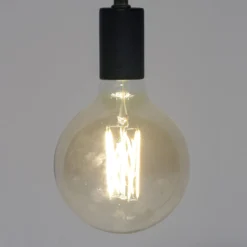 Lamp D - LED lichtbron filament Bol Ø12,5 Smokey Grey