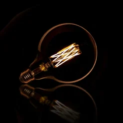 Lamp D - LED lichtbron filament Bol Ø12,5 Amber