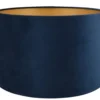 Lampenkap Alice blauw op goud 35x35x22cm