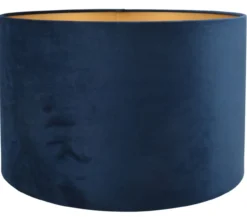Lampenkap Alice blauw op goud 40x40x25cm