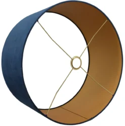 Lampenkap Alice blauw op goud 50x50x25cm