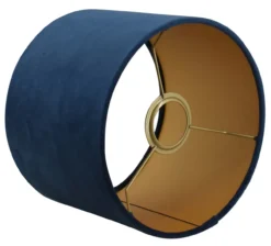 Lampenkap Alice blauw op goud 20x20x15cm