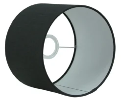Lampenkap Linnen zwart 25x25x16cm