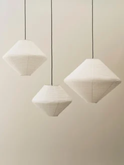 Lampenkap Paper Shade Diamond classic white Ø60 cm