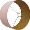 Lampenkap San Remo velours roze + gouden binnenkant 50x50x25 cm