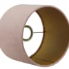 Lampenkap San Remo velours roze + gouden binnenkant 20x20x15 cm