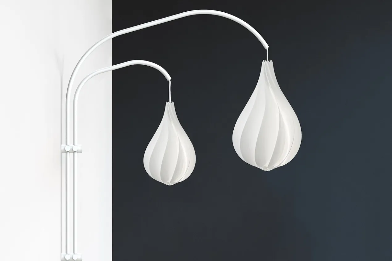 Lampenstandaard Willow Wall double - wandbevestiging Wit