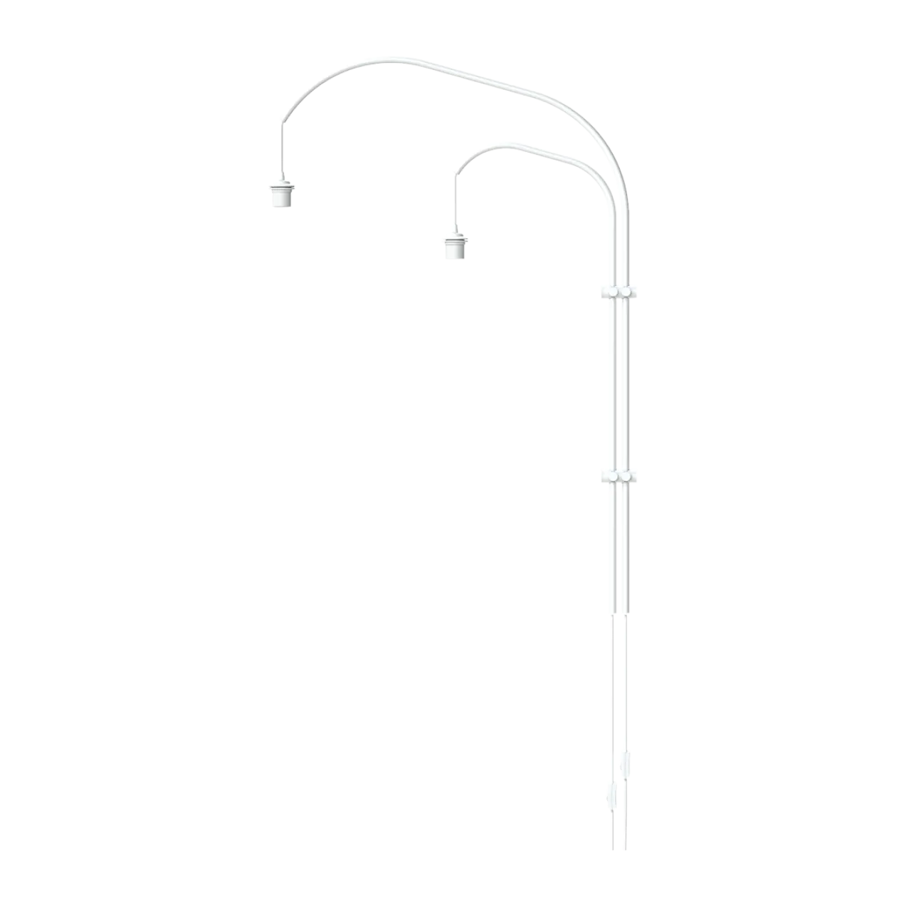 Lampenstandaard Willow Wall double - wandbevestiging Wit