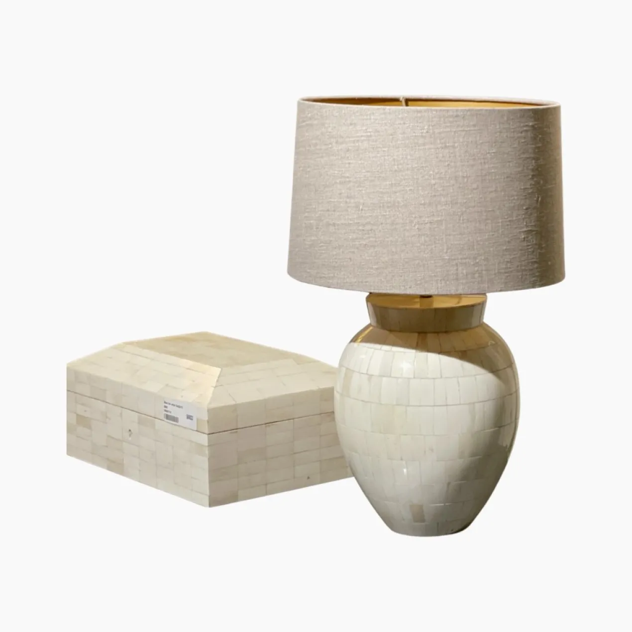 Lampvoet Bone wit 20x20x27