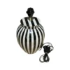 Lampvoet Bone zwart/wit Lampvoet Zw/Wit Been 20x20x27