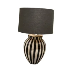 Lampvoet Bone zwart/wit Lampvoet Zw/Wit Been 20x20x27